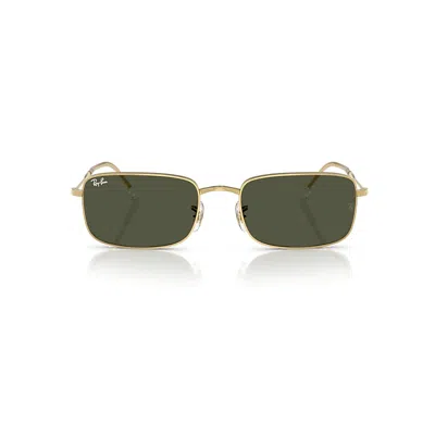 RAY BAN SUNGLASSES UNISEX RB3746 - ARISTA GOLD FRAME GREEN LENSES 59-20