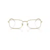 Ray Ban Rb3746v Optics Eyeglasses Arista Gold Frame Clear Lenses Polarized 54-20 In Arista Gold