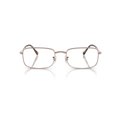 Ray Ban Rb3746v Optics Eyeglasses Copper Frame Clear Lenses Polarized 56-20