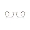 Ray Ban Rb3746v Optics Eyeglasses Gold Frame Clear Lenses Polarized 56-20 In Gold