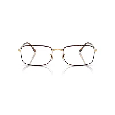 Ray Ban Rb3746v Optics Eyeglasses Gold Frame Clear Lenses Polarized 56-20