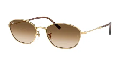 Ray Ban Rb3749 001/51 Women's Sunglasses Gold Size 55
