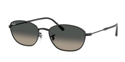 Ray Ban Rb3749 002/71 Women's Sunglasses Black Size 55 In Green