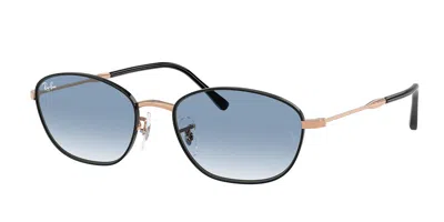 Ray Ban Rb3749 92723f Women's Sunglasses Black Size 55 In Blue