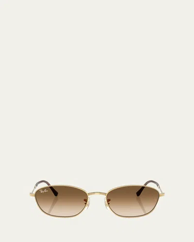Ray Ban Eyewear In Gold Frame/brown Lense