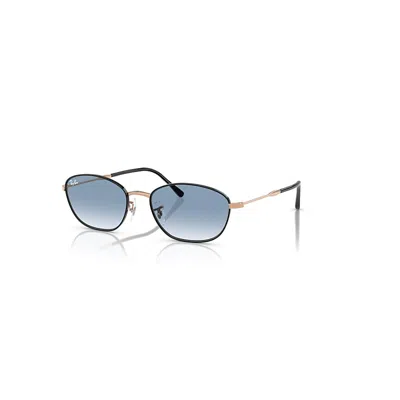 Ray Ban Rb3749 Sonnenbrillen Rotgold Fassung Blau Glas 55-18
