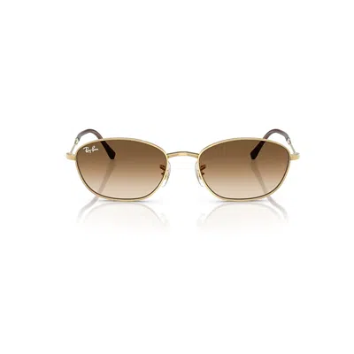 Ray Ban Rb3749 Sunglasses Arista Gold Frame Brown Lenses 55-18