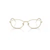 Ray Ban Rb3749v Optics Eyeglasses Arista Gold Frame Clear Lenses Polarized 53-18 In Arista Gold