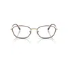 Ray Ban Rb3749v Optics Eyeglasses Gold Frame Clear Lenses Polarized 55-18 In Gold