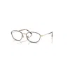 Ray Ban Rb3749v Optics  Gold Fassung Klar Glas Polarisiert 53-18 In Gold