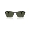 Ray Ban Rb3750 Sunglasses Black Frame Green Lenses 59-18 In Black