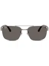 Ray Ban Ray-ban 61mm Square Sunglasses In Silver