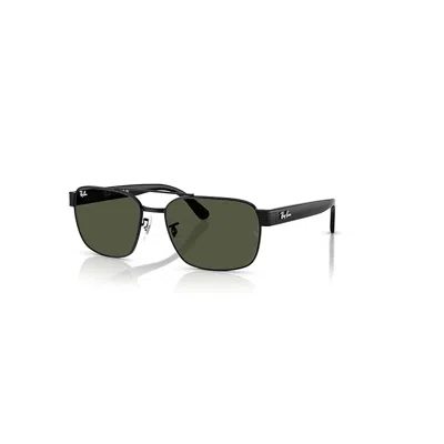 Ray Ban Rb3751 Sunglasses Black Frame Green Lenses 61-17 In Schwarz