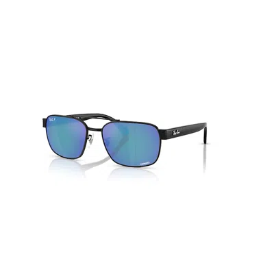 Ray Ban Rb3751ch Chromance Sonnenbrillen Schwarz Fassung Grau Glas Polarisiert 58-17