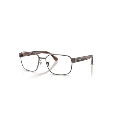 Ray Ban Rb3751v Optics  Havana Braun Fassung Klar Glas Polarisiert 56-17 In Gray