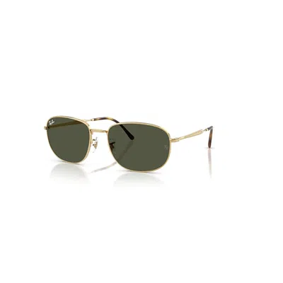 Ray Ban Rb3688 Sunglasses Yellow Havana Vintage Frame Green Lenses 52-19 In Arista Gold