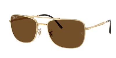 RAY BAN RB3755 POLARIZED 001/57 OCCHIALI DA SOLE ORO PER UOMO