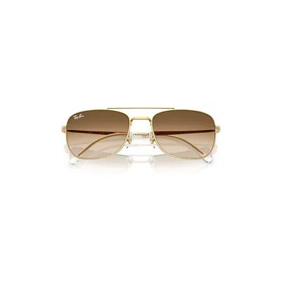 Ray Ban Rb3755 Sunglasses Arista Gold Frame Brown Lenses 62-19