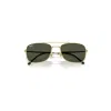 Ray Ban Rb3755 Sunglasses Arista Gold Frame Green Lenses 62-19 In Arista Gold