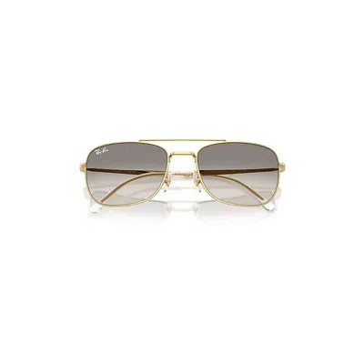 Ray Ban Rb3755 Sunglasses Arista Gold Frame Grey Lenses 62-19