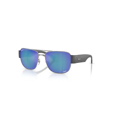 Ray Ban Sunglasses Unisex Rb3756ch Chromance - Sand Grey Frame Grey Lenses Polarized 59-18 In Sand Grau