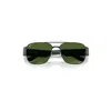 Ray Ban Rb3756ch Chromance Sunglasses Sand Black Frame Green Lenses Polarized 56-18 In Sand Black