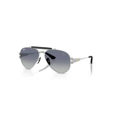 Ray Ban Rb3762m Scuderia Ferrari Collection Sonnenbrillen Matt Silber Fassung Grau Glas 58-14