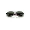 Ray Ban Rb3763m Scuderia Ferrari Collection Sunglasses Matte Black Frame Green Lenses 64-17 In Matte Black