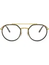 Ray Ban Rb3765 Round-frame Glasses In Gold