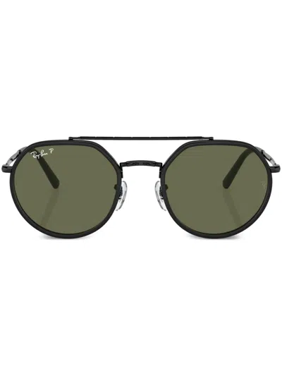 Ray Ban Rb3765 Round-frame Sunglasses In Schwarz