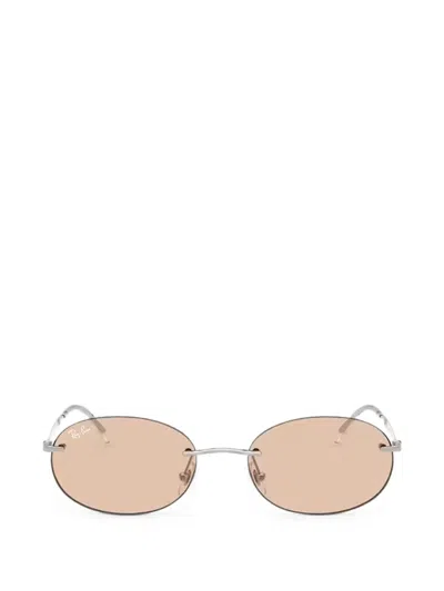 Ray Ban Rb3767 Oval-frame Sunglasses In Pink