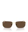 Ray Ban Rb3768 Metal Irregular Sunglasses In Brown