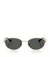 Ray Ban Rb3774d Metal Oval Sunglasses In Green
