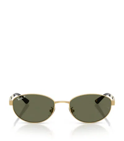 RAY BAN RB3774D METAL OVAL SUNGLASSES