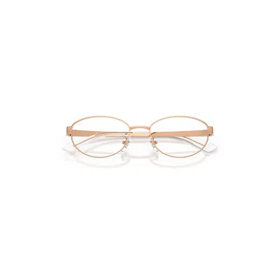Ray Ban Rb3774d Optics Eyeglasses Rosegold Frame Clear Lenses Polarized 55-19 In Gold