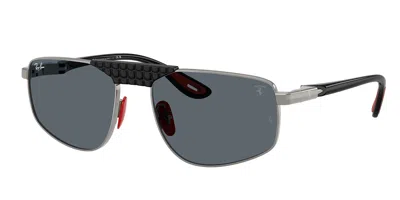 Ray Ban Rb3776m F001r5 Occhiali Da Sole Gunmetal Per Uomo In Black