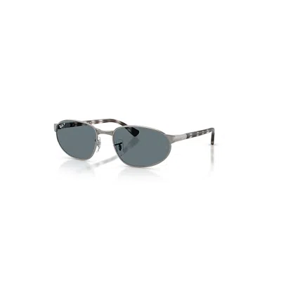 Ray Ban Rb3777 Sonnenbrillen Havana Grau Fassung Blau Glas Polarisiert 59-19