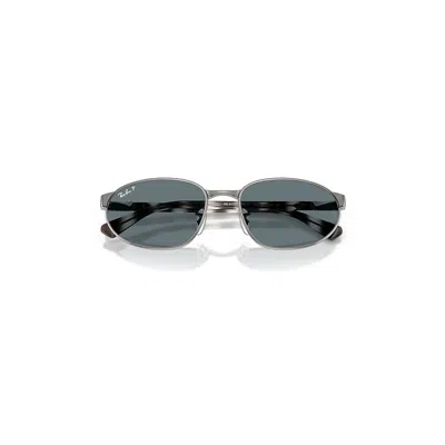 Ray Ban Rb3777 Sunglasses Havana Grey Frame Blue Lenses Polarized 56-19 In Gray