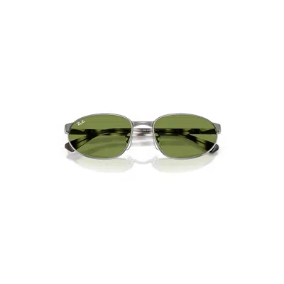 Ray Ban Rb3777 Sunglasses Havana Grey Frame Green Lenses 59-19 In Gray