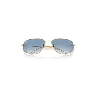 Ray Ban Rb3780 Sunglasses Arista Gold Frame Blue Lenses 63-16