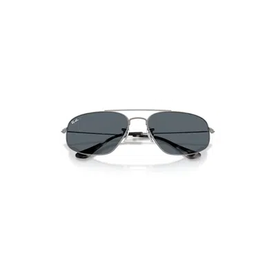 Ray Ban Rb3780 Sunglasses Gunmetal Frame Blue Lenses 63-16 In Gray