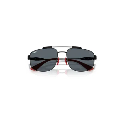 Ray Ban Rb3789m Scuderia Ferrari Collection Sunglasses Black Frame Blue Lenses 58-18