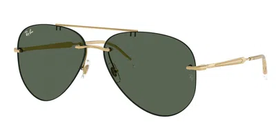Ray Ban Rb3791 001/71 Men's Sunglasses Gold Size 59 In Arista Gold