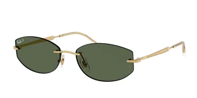 Ray Ban Rb3792 Polarized 001/9a Men's Sunglasses Gold Size 55 In Arista Gold