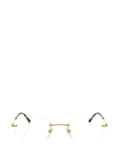 Ray Ban Rb3792v Rimless Geometric-frame Glasses In Yellow