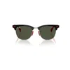 Ray Ban Rb3807m Scuderia Ferrari Collection Sunglasses Brushed Black Frame Green Lenses 51-21 In Brushed Black