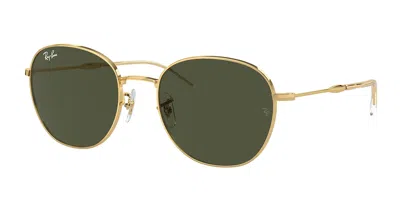 Ray Ban Rb3809 001/31 Men's Sunglasses Gold Size 53 In Orange