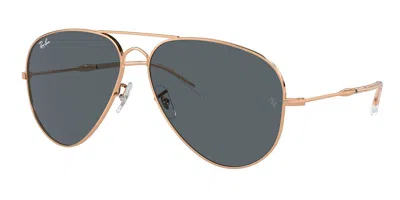 RAY BAN RB3825 OLD AVIATOR 9202R5 MEN'S SUNGLASSES GOLD SIZE 62