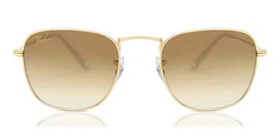 Ray Ban Rb3857 Frank Blue-light Block 919651 Men's Sunglasses Gold Size 51 In Brown