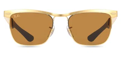 Ray Ban Rb3875 Wayfarer Deluxe 927631 Men's Sunglasses Gold Size 53 In Brown